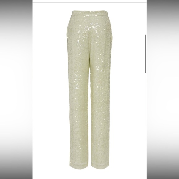 La Pointe Sequin Embellished Light Green (Mint) Pants Size 2 - Picture 7 of 9
